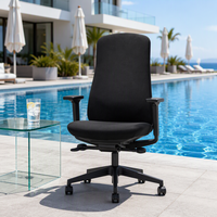 Chaise de bureau ergonomique en tissu Walsite avec hauteur et accoudoirs réglables, dossier ouvert, pour la maison ou le bureau