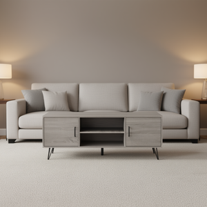 Meuble TV gris D0100HEXWIA 47,2x15,7x17,7 Design industriel moderne Meubles de salon - Product Image 2