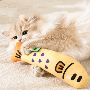 Juguetes de hierba gatera para mascotas, juguetes para gatos: pescado de lino para burlarse de los gatos, juguetes de autoentretenimiento y alivio del aburrimiento que contienen hierba gatera - Product Image 2