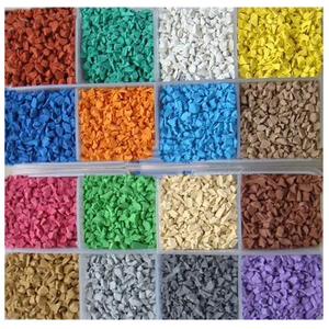 Viên cao su EPDM màu đỏ để chạy sàn thể thao/viên SBR đen bán buôn giá bán trực tiếp - Product Image 1