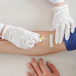 गैर-पर्ची नाइट्रिल परीक्षा दस्ताने बनावट वाली उंगलियों को चिकित्सा उपयोग के लिए डॉक्टर डिस्पोजेबल सफेद पाउडर मुक्त 4 मिली नाइट्रिल दस्ताने - Product Image 3