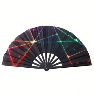 <b>Large</b> 13in Folding Hand <b>Fan</b> Kong Fu Style Portable Party Angel Model with Painting Handicraft and Souvenir Features - Product Image 5