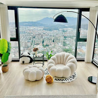 Fauteuil Simple Populaire Façon Citrouille pour Petit Appartement, Canapé Pouf Confortable, Canapé Paresseux pour Balcon Chambre