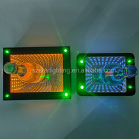 Support de bouteille de champagne LED personnalisé pour bar de boîte de nuit, avec logo miroir Abyss, laser vert, présentoir VIP Glorifier
