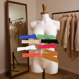 Cintura Modellante in Velluto Zi, Larga 6 Cm con Fibbia Circolare, Accessorio Moda per Donna - Product Image 3