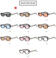 STORY XA77234 Lunettes de soleil vintage rectangulaires UV400, verres marron écaille de tortue rétro, style rivet, pour extérieur