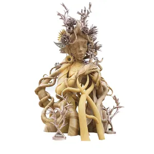 تمثال شخصية من ألياف الزجاج موديل H9m نموذج للعرض من ألياف الزجاج تمثال بجذور للسيدات من البلاستيك