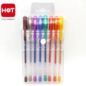 2020 Kleur Meerdere Gel Pen Briefpapier 0.5 Mm Kleurrijke Blauw Rood Zilver Goud Wit Refill Regenboog Glitter Gel Pennen Set 12 24