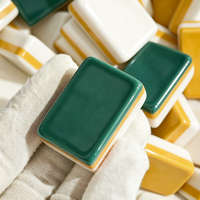 Mahjong Américain Rétro de Haute Qualité, Thème Naturel, Art Botanique, Tuiles Acryliques Vertes et Jaunes, 160 Tuiles, Ensembles Compatibles NMJL
