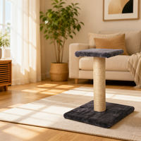 Griffoir moderne en sisal pour chat, arbre à chat en peluche, structure d'escalade antidérapante pour animaux de compagnie d'intérieur