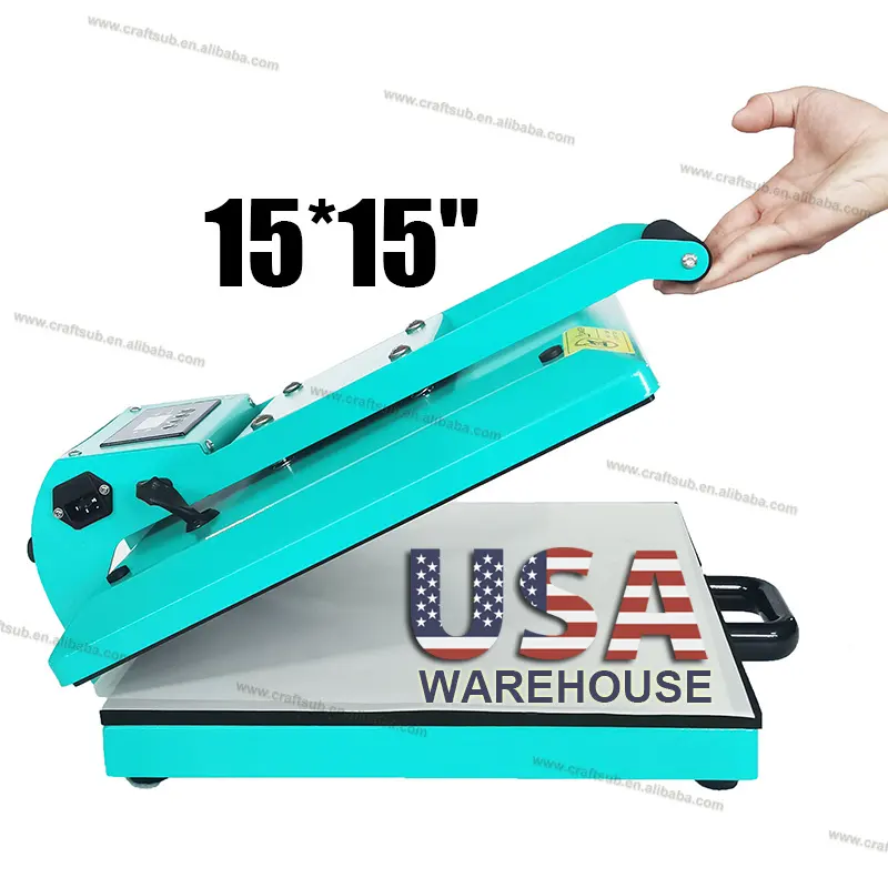 USA Warehouse 15x15 in Large Size Printing Tee T Shirt Tshirt Heat Transfer Sublimation Heat Press Machines for T-shirts