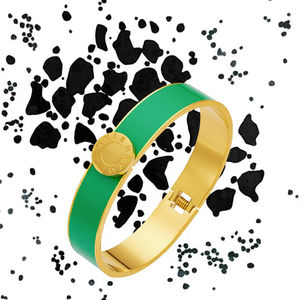 Bracelet à breloques en chiffres romains de 17 cm en acier inoxydable plaqué or 18 carats, bijoux de mode WDS, vente chaude, émail coloré pour femmes - Product Image 3