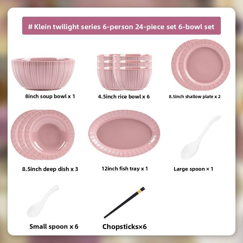 Comida de 6 personas con 26 cuencos de servir y cuencos de sopa