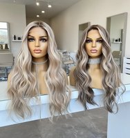 Perruques Body Wave en Cheveux Humains, Lace Front Sans Colle, Pré-Pluckées, Cheveux de Bébé, 40 Pouces Ultra Longues, Haute Brillance, Noir Naturel pour Femmes, Soyeuses