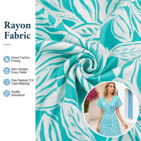 Tissu d'été léger et respirant en rayonne Challis imprimée, 110 GSM, pour robes, chemises et blouses – Vente en gros au mètre