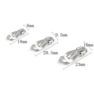 Clips d'oreille en acier inoxydable 316L pour boucles d'oreilles invisibles sans perçage, matériaux de bricolage, clips à ressort, unisexe - Product Image 3