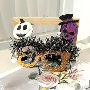 Halloween-Spiegel Kinder-Erwachsenen-Party-Dekoration Fotografie-Requisiten lustiger Brillenrahmen Kürbis-Spinnennetz-Augenrundbrille