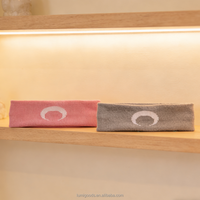 Bandeau en tricot minimaliste en forme de croissant de lune, doux et respectueux de la peau, accessoire pour cheveux de yoga et spa, réutilisable, élastique, antidérapant, taille unique