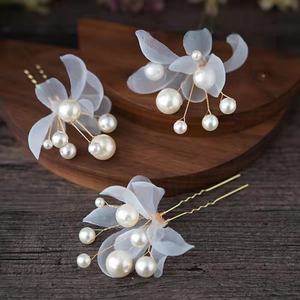 Fleur douce épingle à cheveux de mariée en alliage U pince à cheveux <span class=keywords><strong>chignon</strong></span> Clip Floral couvre-chef pour <span class=keywords><strong>mariage</strong></span> - Product Image 6