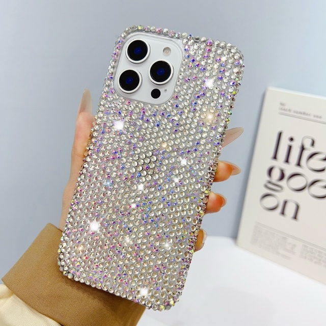Dazzling Rhinestone Phone Cases Silver Pink Red Bling Masterpieces Ultimate Fashion Statement Shockproof Phone case for iPhone