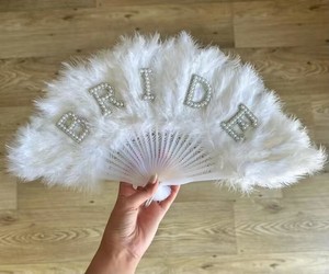 พัดลมฟูฟ่องสำหรับเจ้าสาว, พัดสำหรับงานแต่งงานเจ้าสาวอุปกรณ์ประกอบฉากปาร์ตี้สละโสดเสบียงงานปาร์ตี้สละโสดรามะดานของขวัญสำหรับการขอแต่งงาน - Product Image 2