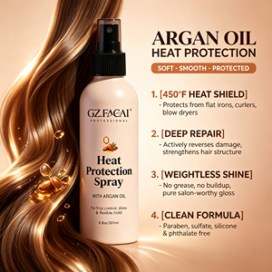 <span class=keywords><strong>Protector</strong></span> <span class=keywords><strong>Térmico</strong></span> Nutritivo para el Cabello con Aceite de Argán Marroquí, Antiencrespamiento, Desenredante, Suavizante e Hidratante, Spray de Protección Térmica de 201 ml - Product Image 5