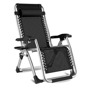 Silla de salón plegable para acampar al aire libre, silla reclinable de gravedad cero para patio, silla de oficina acolchada portátil para dormir - Product Image 6