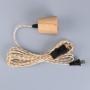 Kit <span class=keywords><strong>de</strong></span> cordon <span class=keywords><strong>pour</strong></span> suspension en bois avec prise US EU UK, câble <span class=keywords><strong>de</strong></span> <span class=keywords><strong>lampe</strong></span> en bois, éclairage en corde torsadée, douille E26 E27, <span class=keywords><strong>crochet</strong></span> <span class=keywords><strong>de</strong></span> suspension, luminaire <span class=keywords><strong>de</strong></span> plafond - Product Image 2