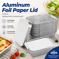 Couvercles en papier pour barquettes en aluminium, rectangulaires, jetables, pour la restauration, couvre-barquettes alimentaires