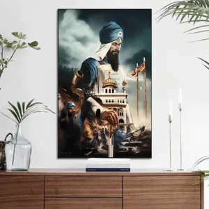 Guru Hargobind Canvas In Chúa Tể Của Miri Piri Sikh Nghệ Thuật Cho Ngôi Nhà Của Bạn Hình Ảnh Cho Phòng Khách Tường