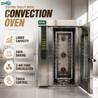 Four à convection à air chaud commercial intelligent à écran tactile ZL12TD, 12 plateaux, en acier inoxydable, équipement de boulangerie