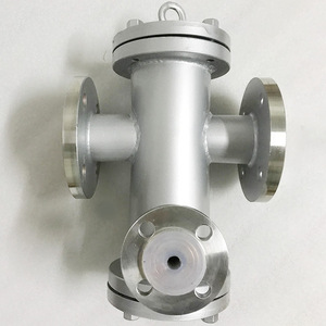 Filtre doublé de fluoropolymère DN50 PN16 à bride, résistant aux acides et aux alcalis, pour utilisation dans les pipelines chimiques et pétroliers - Product Image 3