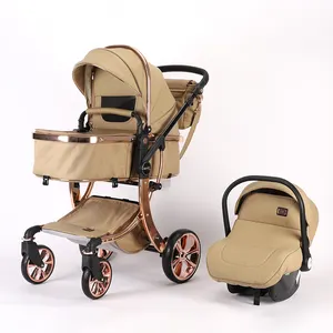 Beste Qualität 2 In 1 Kinderwagen Luxus Kinderwagen Cradle Infant Carrier Reise kinderwagen für Kinder