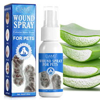 Elaimei Spray cicatrisant antiseptique indolore au nano-argent colloïdal pour chiens et petits animaux, régénérant et antifongique, en stock