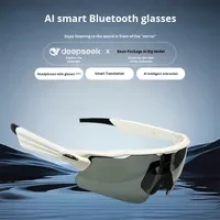 Lunettes intelligentes de sport transfrontalières pour la musique, le cyclisme, avec traduction vocale IA, vision nocturne, film, matériau TR90, direct usine