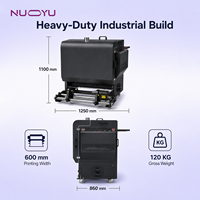 NUOYU Nouveau Secoueur de Poudre DTF A1 60cm en Aluminium 110V/220V, Performance de Qualité Industrielle, Grand Volume, pour Décoration de Vêtements