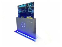 Écran OLED transparent motorisé de 55 pouces avec SDK OEM, affichage numérique à transmittance élevée pour les salles d'exposition et le commerce de détail