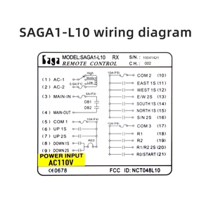 Iehc Saga l10-1 Series/08-Nút Công Nghiệp Không Dây Đài Phát Thanh Điều Khiển Từ Xa Cần Cẩu Đi Du Lịch Cơ Chế - Product Image 5
