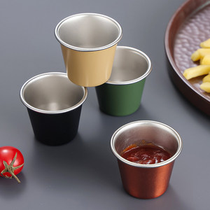Gobelet à sauce moderne en acier inoxydable de 40 ml pour frites et sauce <span class=keywords><strong>tomate</strong></span> - Gobelet à eau écologique pour usage extérieur - Product Image 4