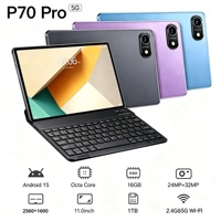 Tablet PC 2026 Popular Direct P70pro 12G+512G, Layar Sentuh 11 Inci, Android 15, Daya Tahan Baterai Lama, WiFi + Tersedia Pemesanan Grosir