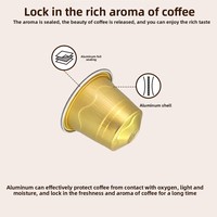 Capsules de café vides en aluminium jetables, écologiques, personnalisées, de 15 ml, calibre 37 mm, avec couvercle, en gros, de la marque Bambus