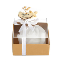 Boîte à bougies transparente, boîte à fenêtres personnalisée, boîte en plastique PET PVC, emballage cadeau pour bougies, boîte de rangement avec insert en papier
