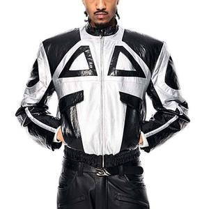 Giacca in Pelle da Uomo Personalizzata DIHUI OEM, Design alla Moda con Colletto Alto, Giacca da Moto Neutra - Product Image 1