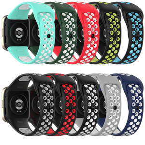 Coolyep, correa de reloj de silicona transpirable multicolor estilo agujero personalizado, correas de reloj inteligente deportivo para <span class=keywords><strong>Xiaomi</strong></span> <span class=keywords><strong>MI</strong></span> <span class=keywords><strong>Watch</strong></span> <span class=keywords><strong>Lite</strong></span> 3 Redmi 3 - Product Image 1