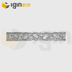 Tira Decorativa de Aluminio con Patrón Floral, Flor Central para Poste de Barandilla, Puerta de Patio, Escalera, Valla de Jardín - Product Image 3