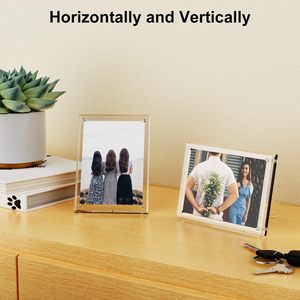Cadre <span class=keywords><strong>Photo</strong></span> magnétique acrylique haute transparence avec support arrière cadre <span class=keywords><strong>Photo</strong></span> acrylique pour affichage d'image horizontal vertical - Product Image 2