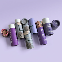 Emballage en carton biodégradable recyclable design de marque baume à lèvres push up rouge à lèvres déodorant tube en papier kraft