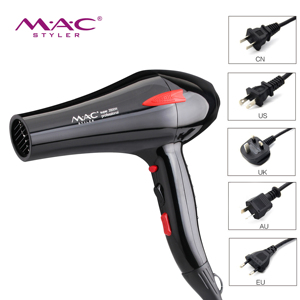 Secador de Pelo Profesional de 2000W con Motor de CA de Alta Potencia, Concentrador, 2 Velocidades/Ajustes de Calor, Alta Velocidad para Uso Doméstico y en Hoteles - Product Image 6
