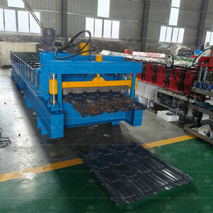 Vodley High-Accuracy Colored Glaze Steel Metal <b>Tile</b> Roof <b>Sheet</b> Roll Forming Machine 0.3-0.8mm Thickness 1000mm Feeding Width - Product Image 3