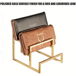 Support de présentation élégant pour sac <span class=keywords><strong>à</strong></span> main en or, 3 niveaux - Product Image 2